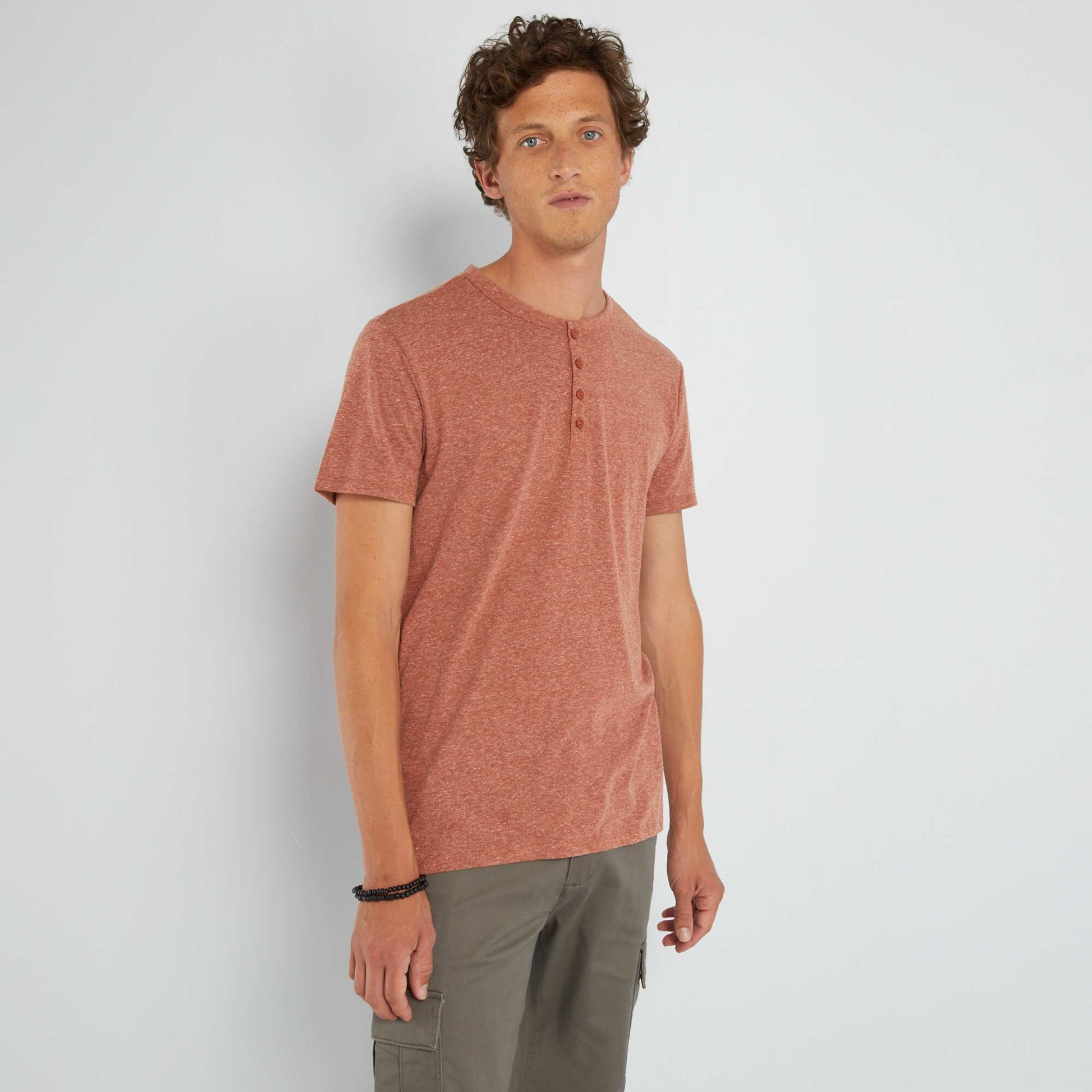 T-shirt en jersey chin marron