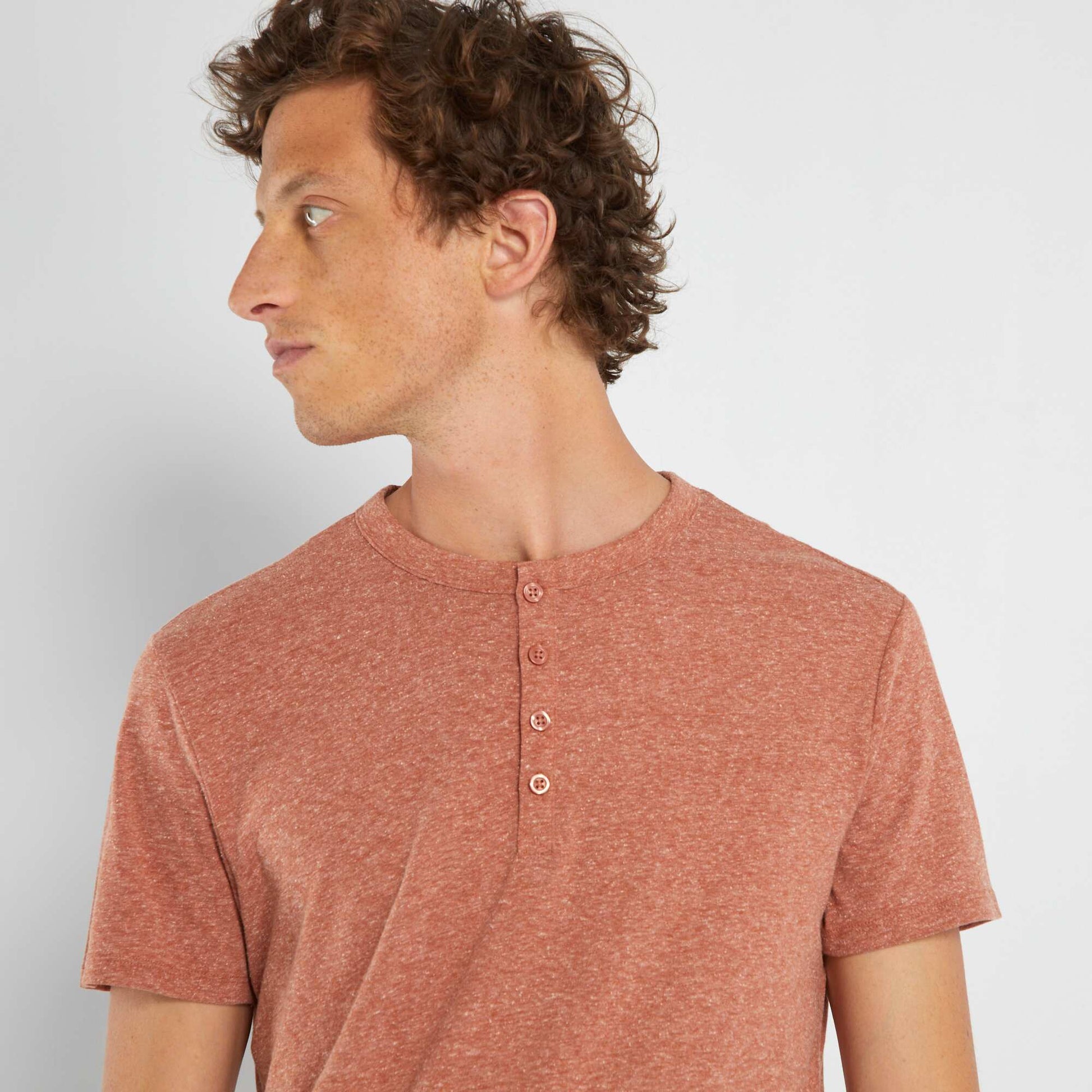 T-shirt en jersey chin marron