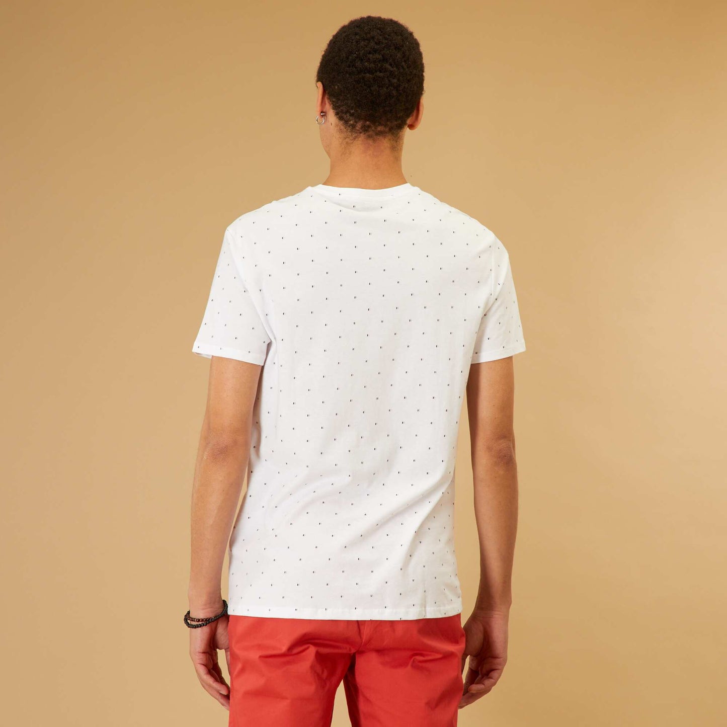 T-shirt manches courtes avec imprim Blanc